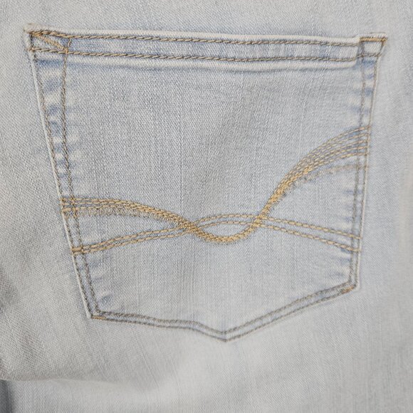 Womens Summer Mom Jeans Capri Light Wash Basic Casual Comfy Cozy Skinny 18 Blue - Picture 7 of 14